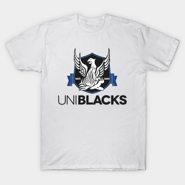 melbourne university football club uniblacks design logo T-Shirt by euror-design